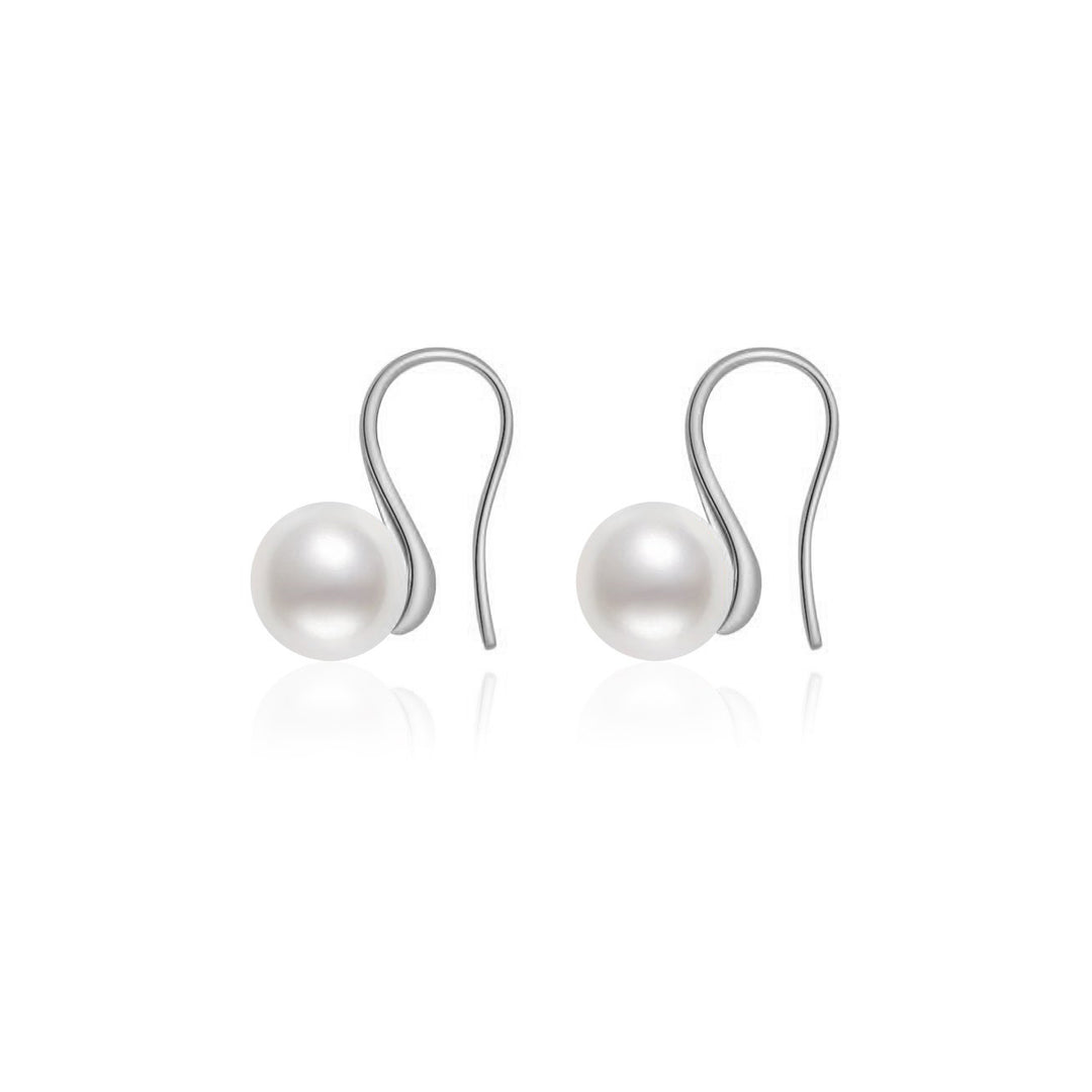 Edison Round Pearl Earrings WE00781 - PEARLY LUSTRE