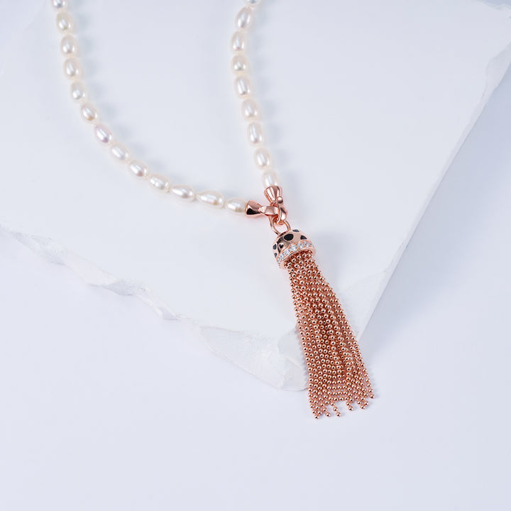 Cheetah Print Freshwater Pearl Multi Style Necklace & Belt WN00592 | SAFARI - PEARLY LUSTRE