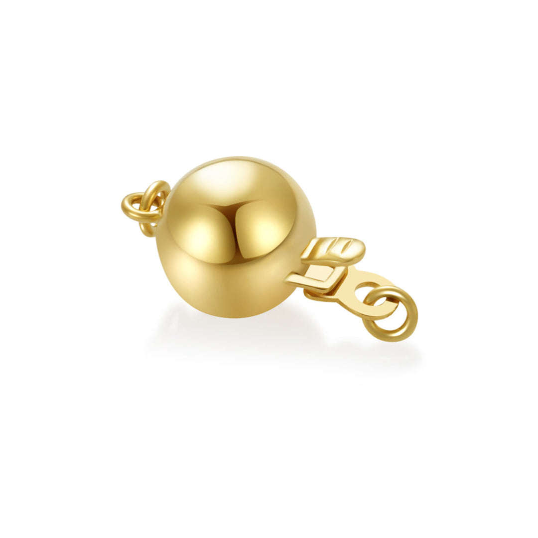 18K Solid Gold Pearly Lustre 10mm Clasps KA00016 - PEARLY LUSTRE