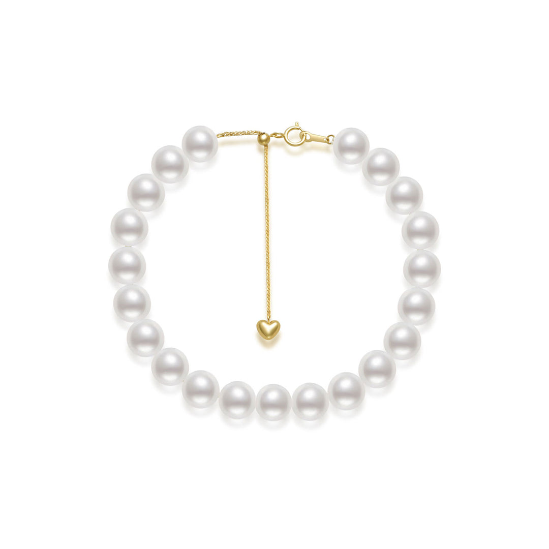 Elegant 18K Solid Gold Akoya Pearl Bracelet KB00006 - PEARLY LUSTRE