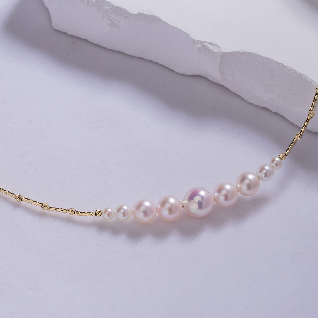 18K Solid Gold Akoya Pearl Bracelet KB00017 - PEARLY LUSTRE