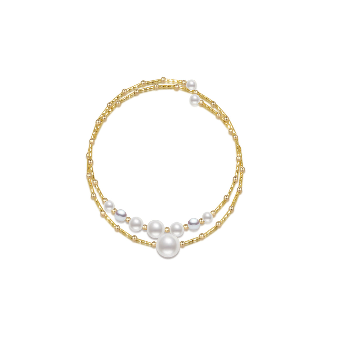 18K Solid Gold Akoya Pearl Bracelet KB00018 - PEARLY LUSTRE