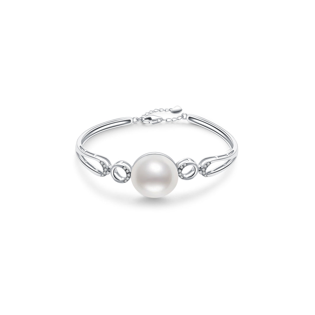 18K Diamond Edison Mabe Pearl Bracelet KB00024 | Si Dian Jin - PEARLY LUSTRE