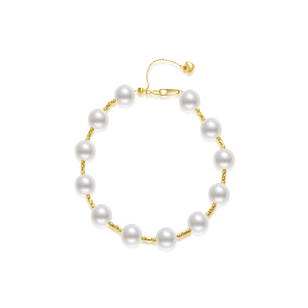 18K Solid Gold Akoya Pearl Bracelet KB00031 - PEARLY LUSTRE