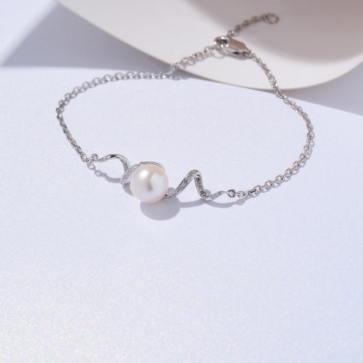 18K Diamond Akoya Pearl Bracelet KB00047 | LOVE - PEARLY LUSTRE