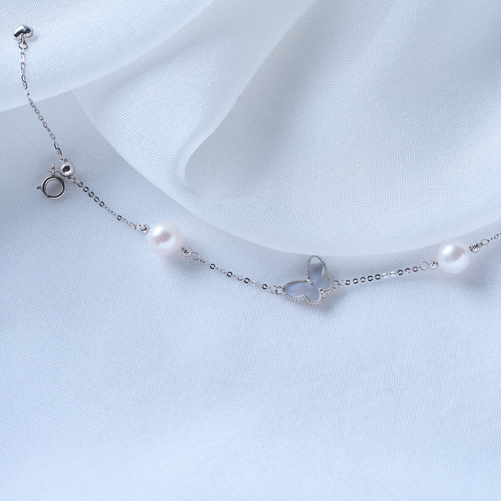 18K Solid Gold Akoya Pearl Bracelet KB00053 - PEARLY LUSTRE