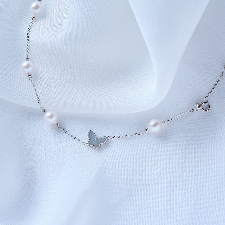 18K Solid Gold Akoya Pearl Bracelet KB00053 - PEARLY LUSTRE