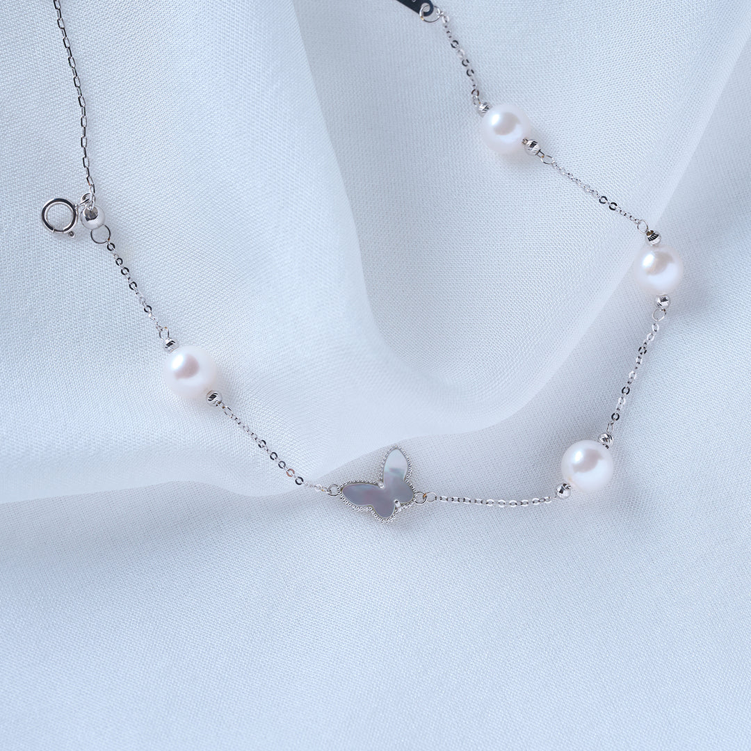 18K Solid Gold Akoya Pearl Bracelet KB00053 - PEARLY LUSTRE