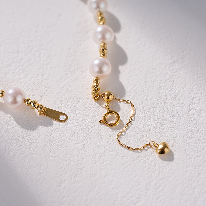 18K Solid Gold Akoya Pearl Bracelet KB00060 - PEARLY LUSTRE