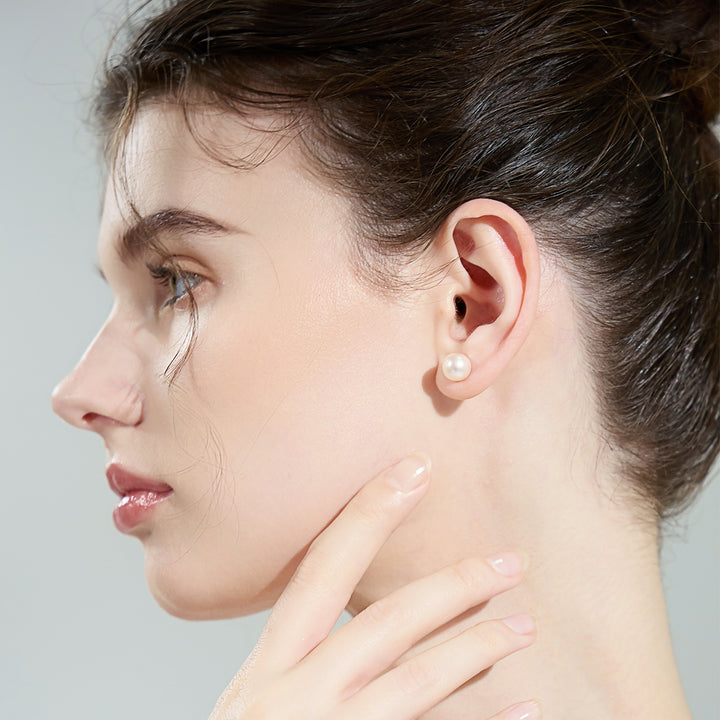 Top Lustre Edison White Pearl Stud Earrings WE00731 - PEARLY LUSTRE
