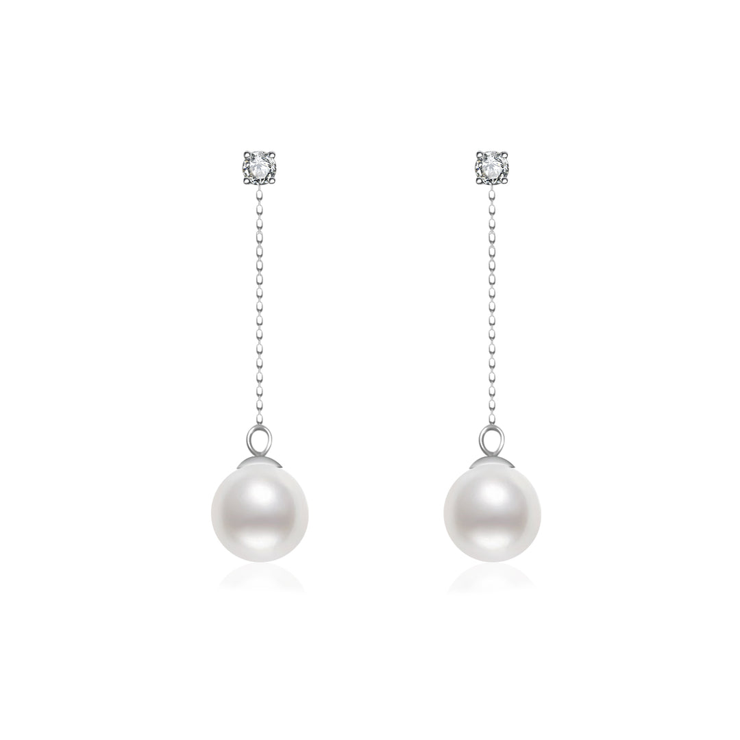 18K Akoya Hanadama Pearl Earrings KE00086 - PEARLY LUSTRE