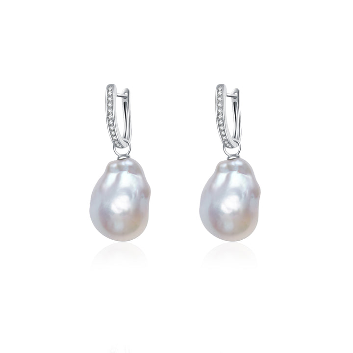 18K Gold Elegant Baroque Pearl Earrings KE00095 - PEARLY LUSTRE