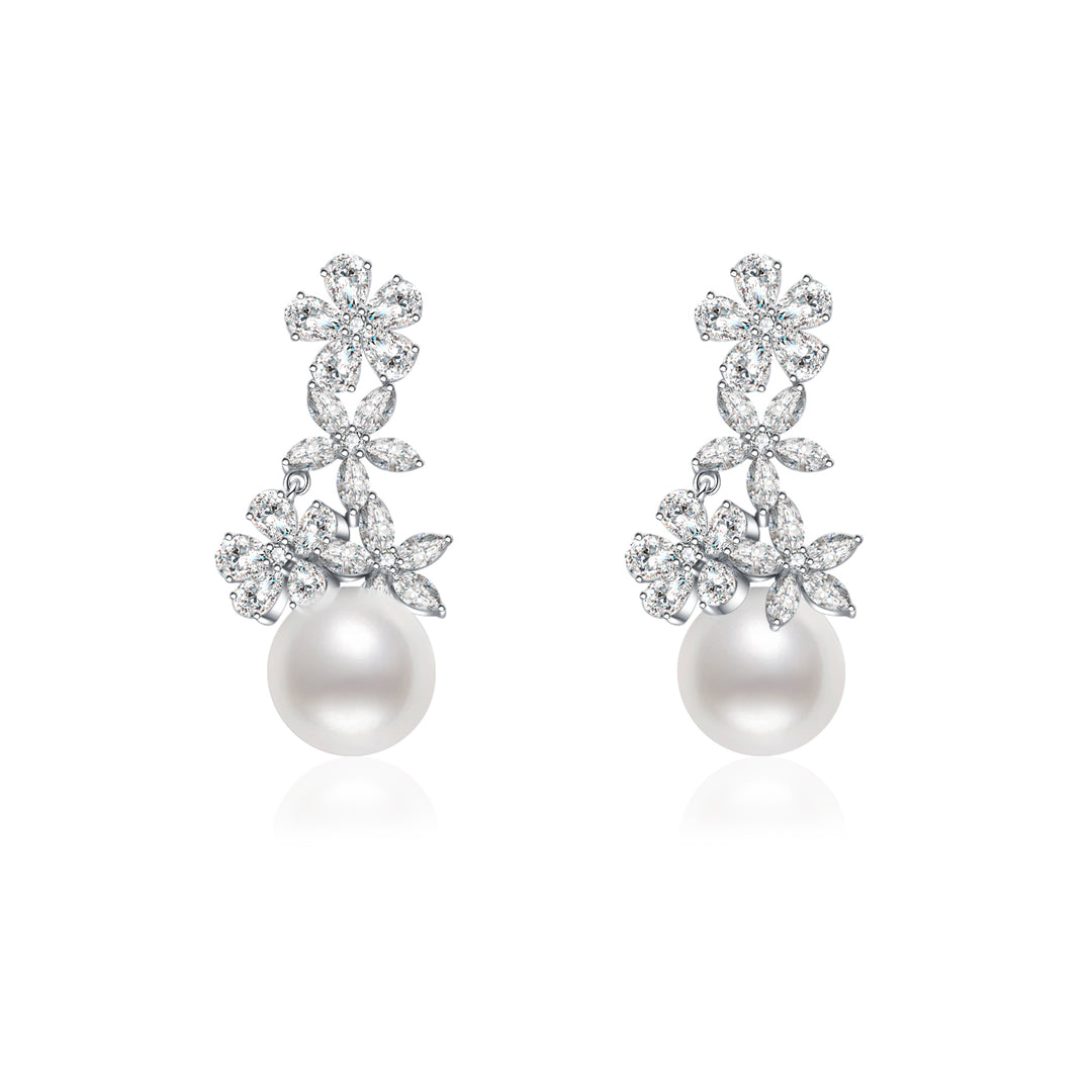 18K Gold Edison Pearl Earrings KE00105 | Elegant - PEARLY LUSTRE