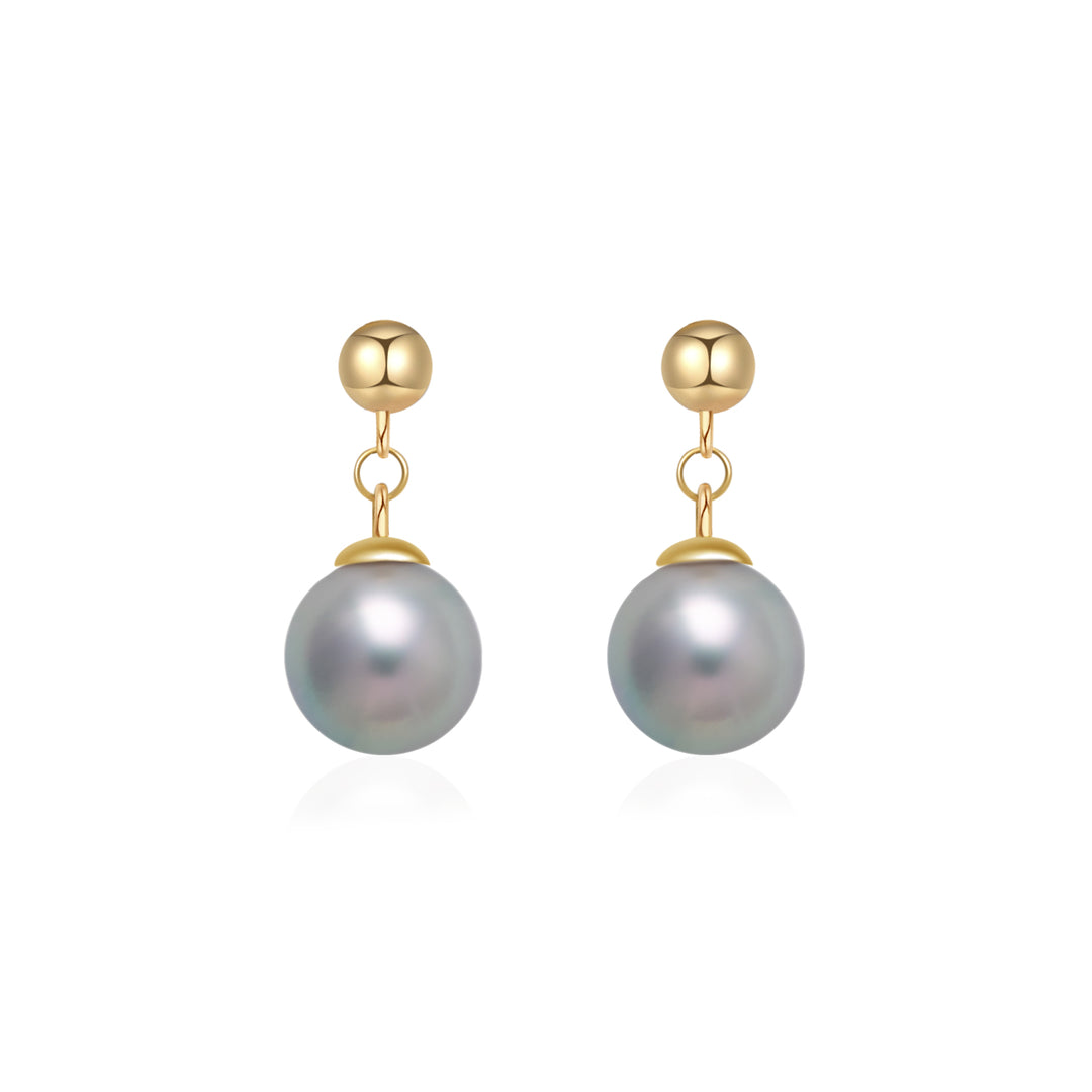 18K Silver Blue Akoya Pearl Earrings KE00134 - PEARLY LUSTRE