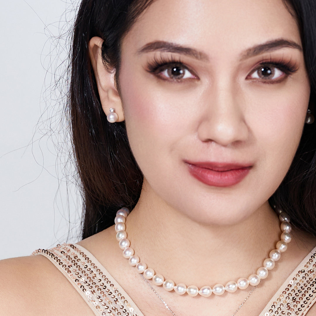 18K Gold Akoya Pearl Earrings KE00137 - PEARLY LUSTRE