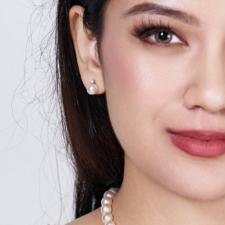 18K Gold Akoya Pearl Earrings KE00137 - PEARLY LUSTRE