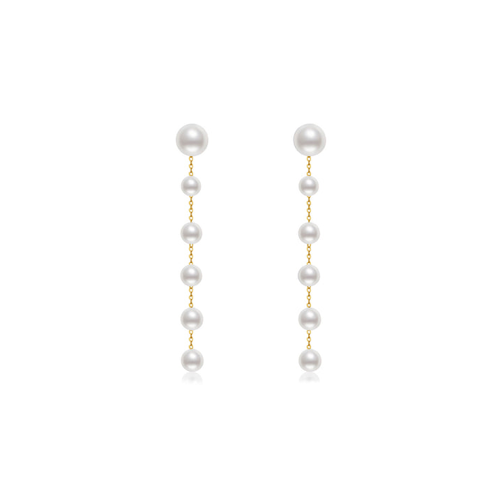 18K Gold Freshwater Pearl Earrings KE00177 - PEARLY LUSTRE
