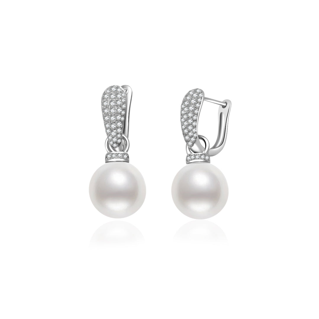 18K Solid Gold Edison Pearl Earrings KE00178 - PEARLY LUSTRE