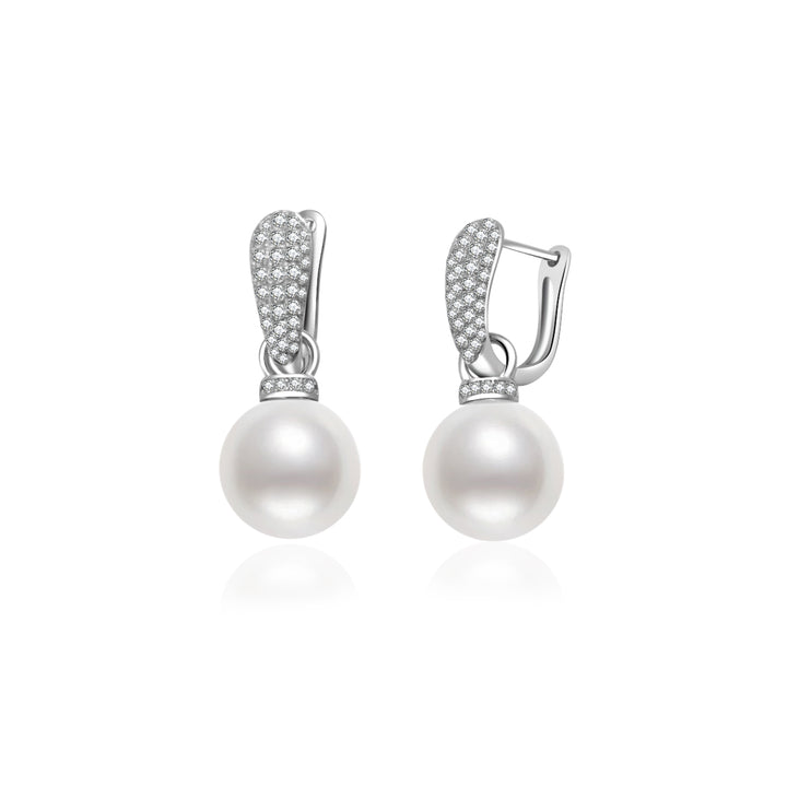 18K Solid Gold Edison Pearl Earrings KE00178 - PEARLY LUSTRE