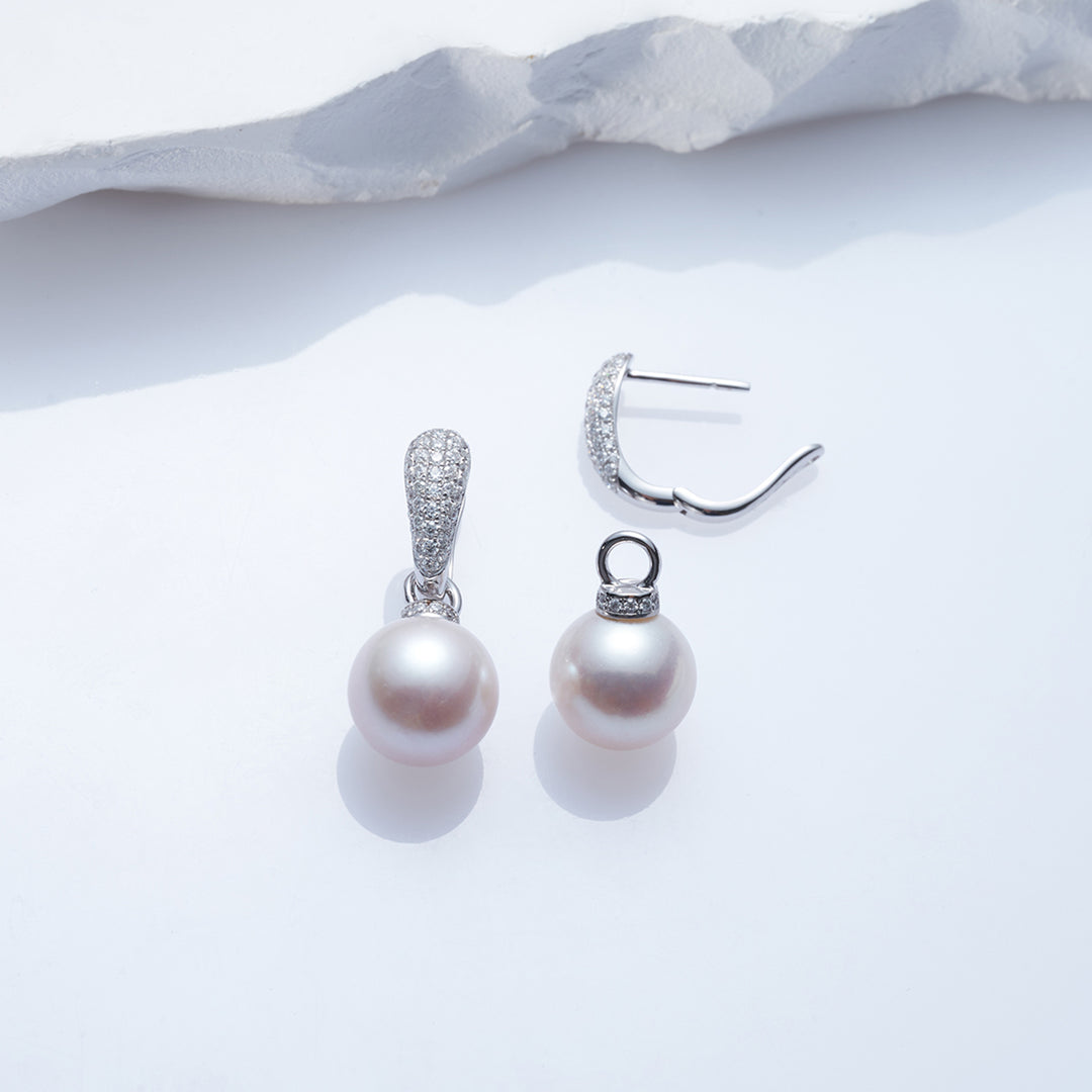 18K Solid Gold Edison Pearl Earrings KE00178 - PEARLY LUSTRE