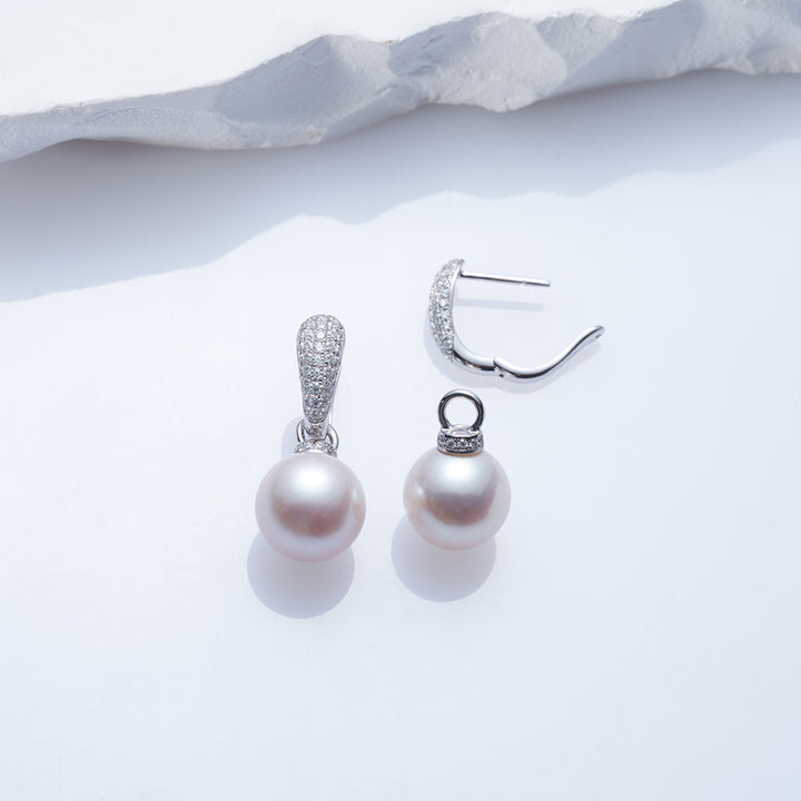18K Solid Gold Edison Pearl Earrings KE00178 - PEARLY LUSTRE