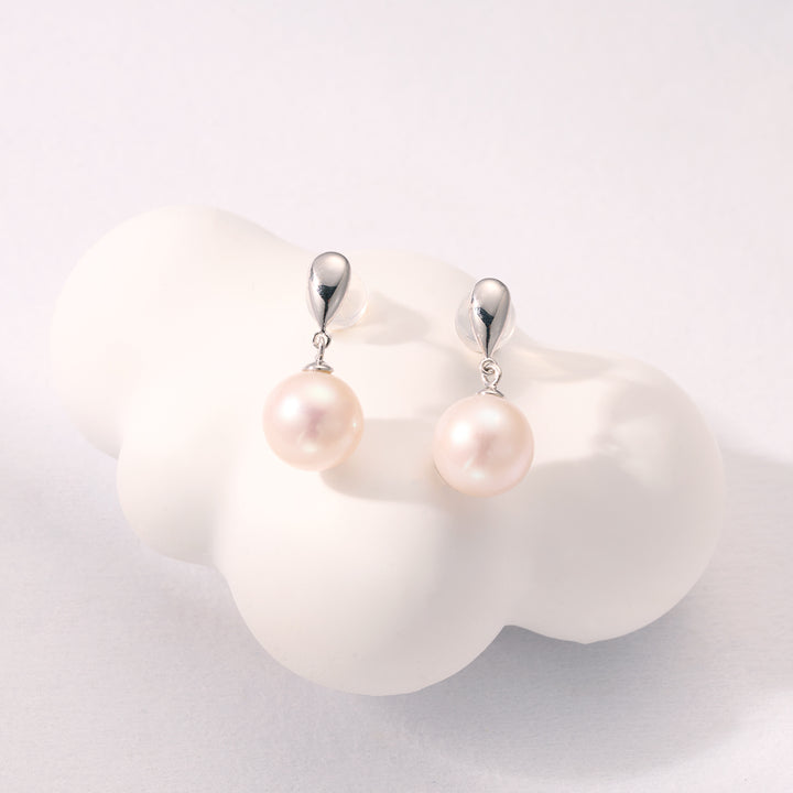 18k Solid Gold Top Grade Freshwater Pearl Earrings KE00180 - PEARLY LUSTRE