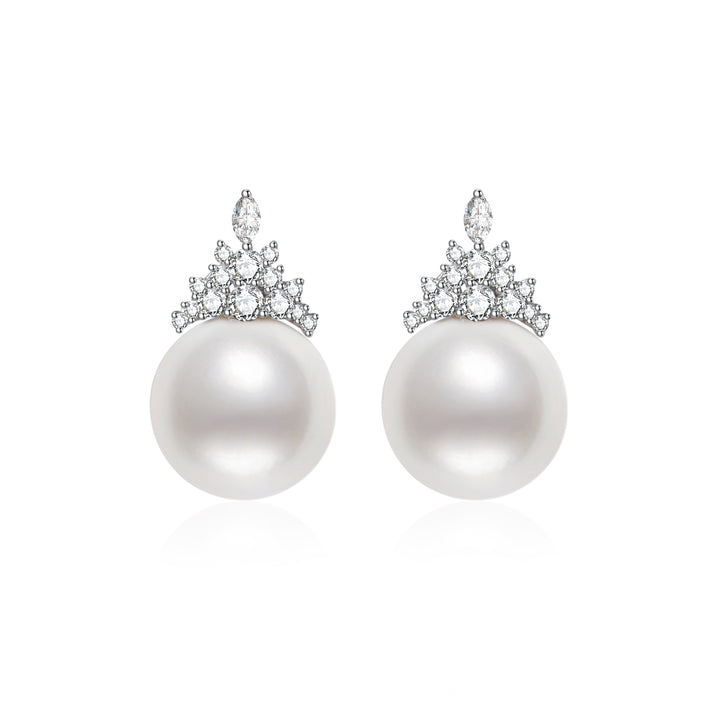18K Solid Gold Edison Pearl Earrings KE00181 - PEARLY LUSTRE