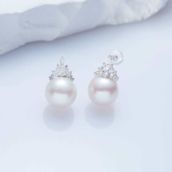 18K Solid Gold Edison Pearl Earrings KE00181 - PEARLY LUSTRE