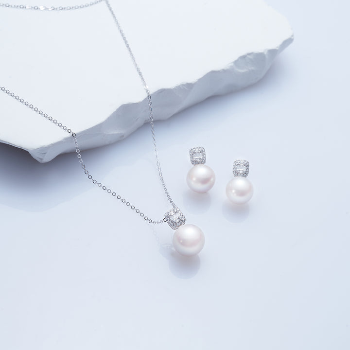 18K Solid Gold Edison Pearl Necklace KN00228 - PEARLY LUSTRE