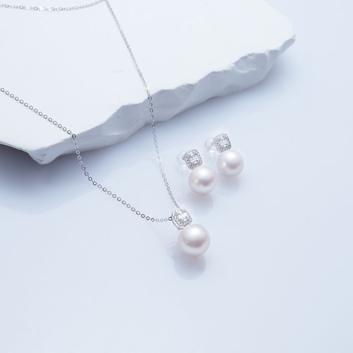 18K Solid Gold Edison Pearl Earrings KE00182 - PEARLY LUSTRE