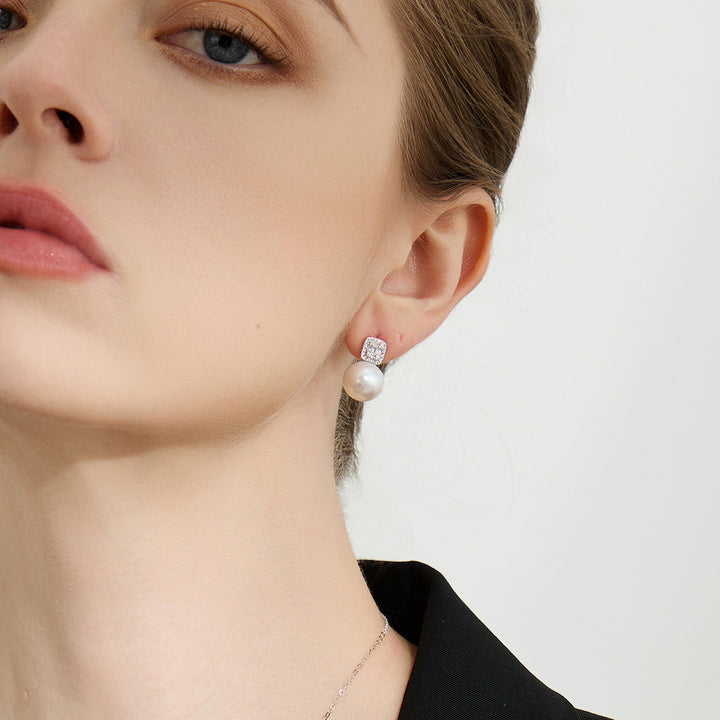 18K Solid Gold Hanadama Akoya Pearl Earrings KE00223 - PEARLY LUSTRE