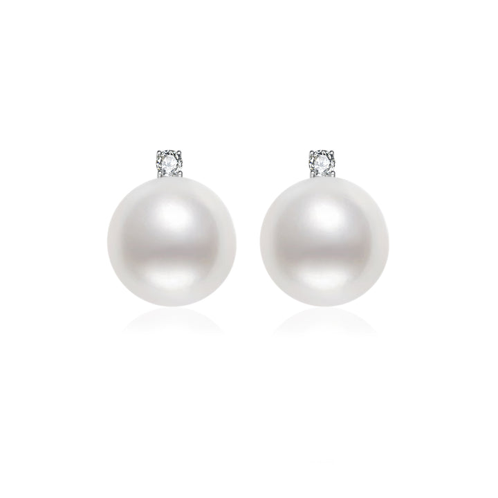 18K Solid Gold Top Grade Edison Pearl Earrings KE00185 - PEARLY LUSTRE