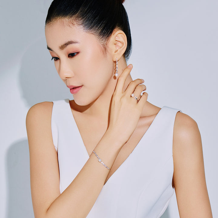 18K Solid Gold Top Grade Freshwater Pearl Bracelet KB00043 | CELESTE - PEARLY LUSTRE