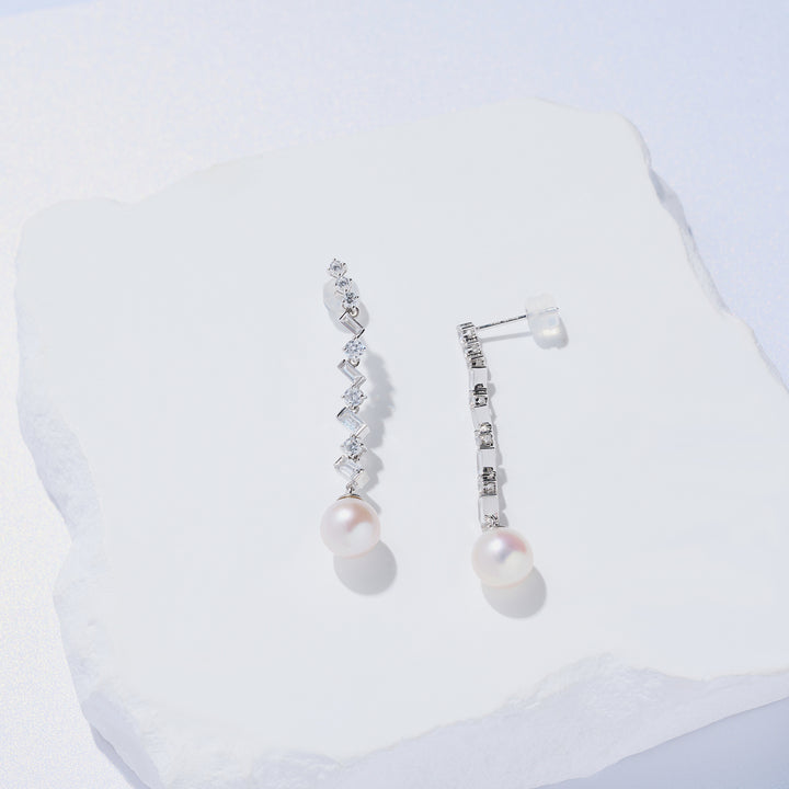 18K Solid Gold Top Grade Freshwater Pearl Earrings KE00219 | CELESTE - PEARLY LUSTRE