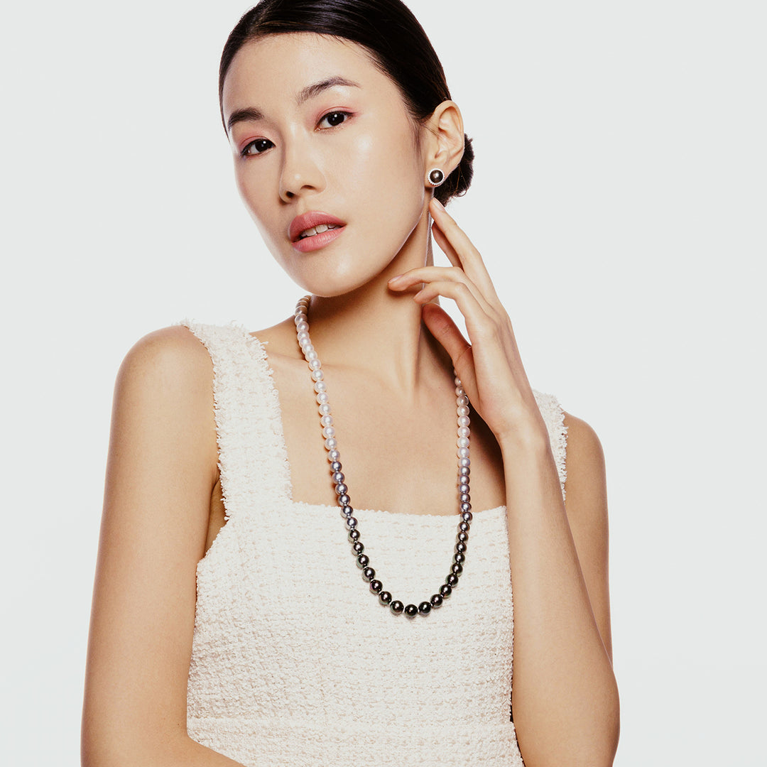 Top Grade 18K Gold Tahitian Pearl Earrings KE00222 - PEARLY LUSTRE