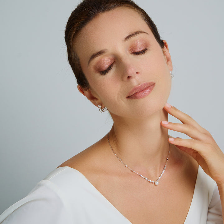 18K Solid Gold Top Grade Freshwater Pearl Necklace KN00267 | CELESTE - PEARLY LUSTRE