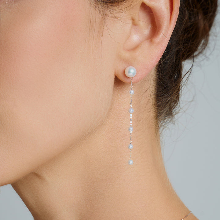 18K Gold Freshwater Pearl Earrings KE00242 - PEARLY LUSTRE