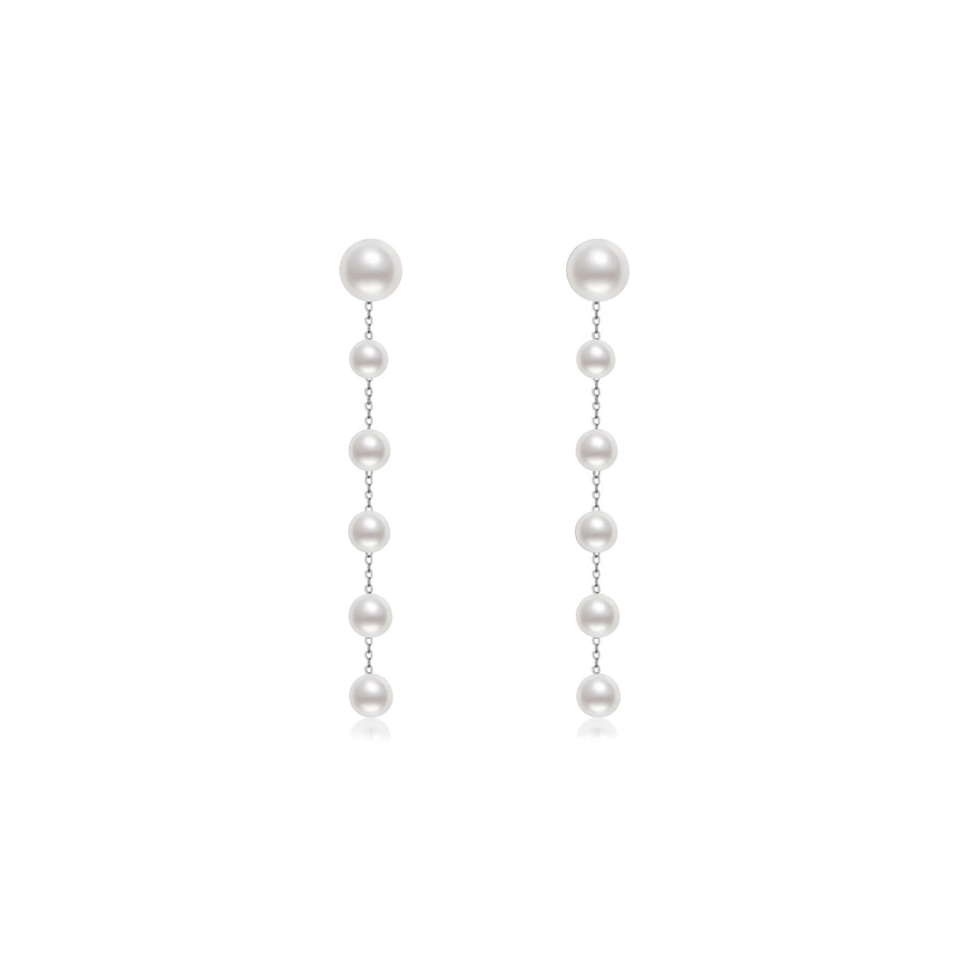 18K Gold Freshwater Pearl Earrings KE00242 - PEARLY LUSTRE