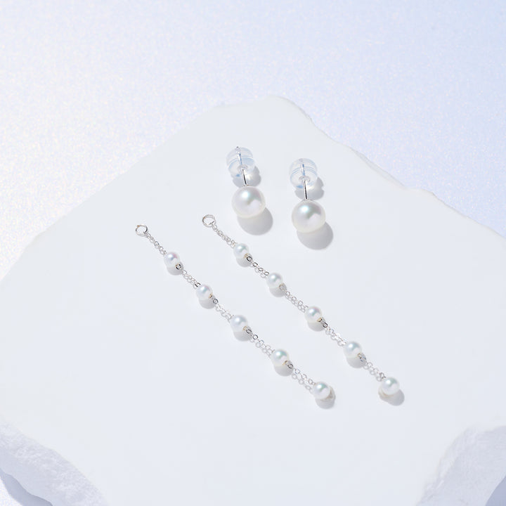18K Gold Freshwater Pearl Earrings KE00242 - PEARLY LUSTRE
