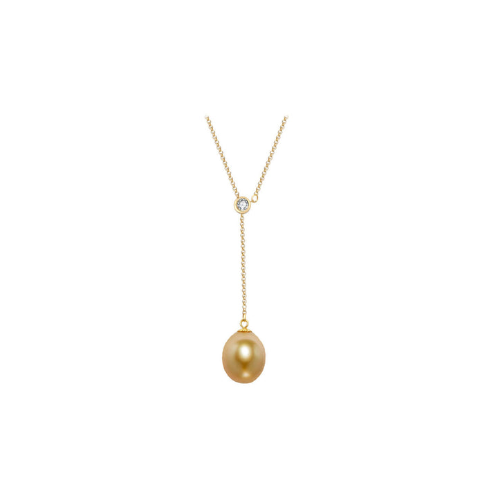 18K Solid Gold Pearl Necklace KN00014 - PEARLY LUSTRE