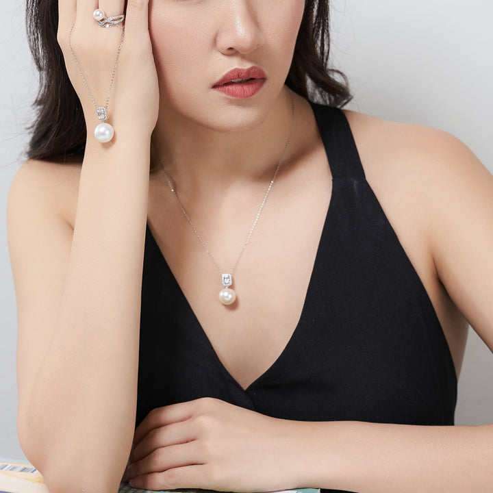 18K Solid Gold Edison Pearl Necklace KN00118 - PEARLY LUSTRE