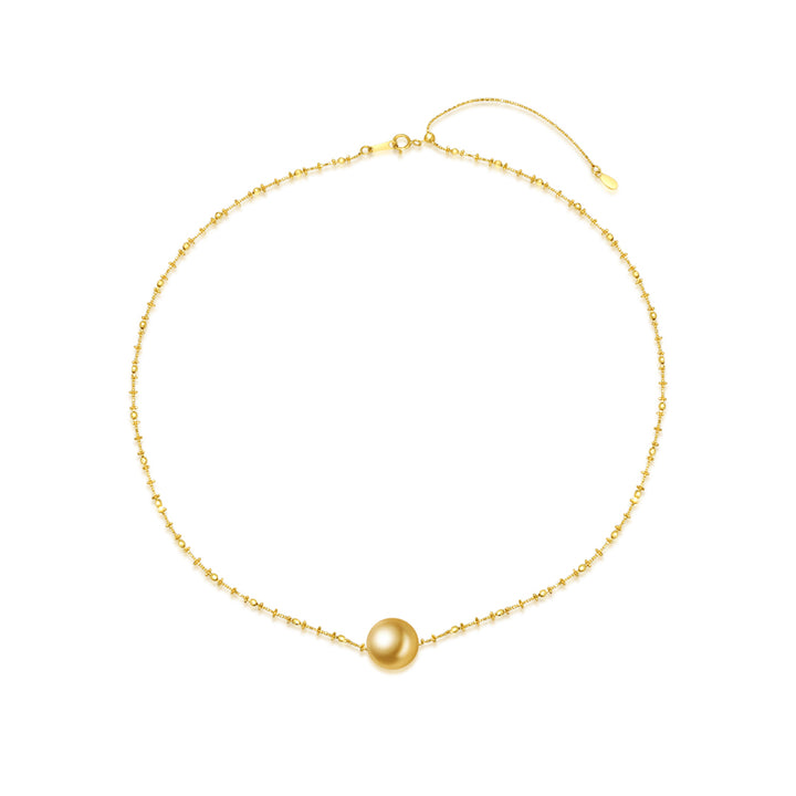 18k Gold South Sea Golden Pearl Necklace KN00126 - PEARLY LUSTRE