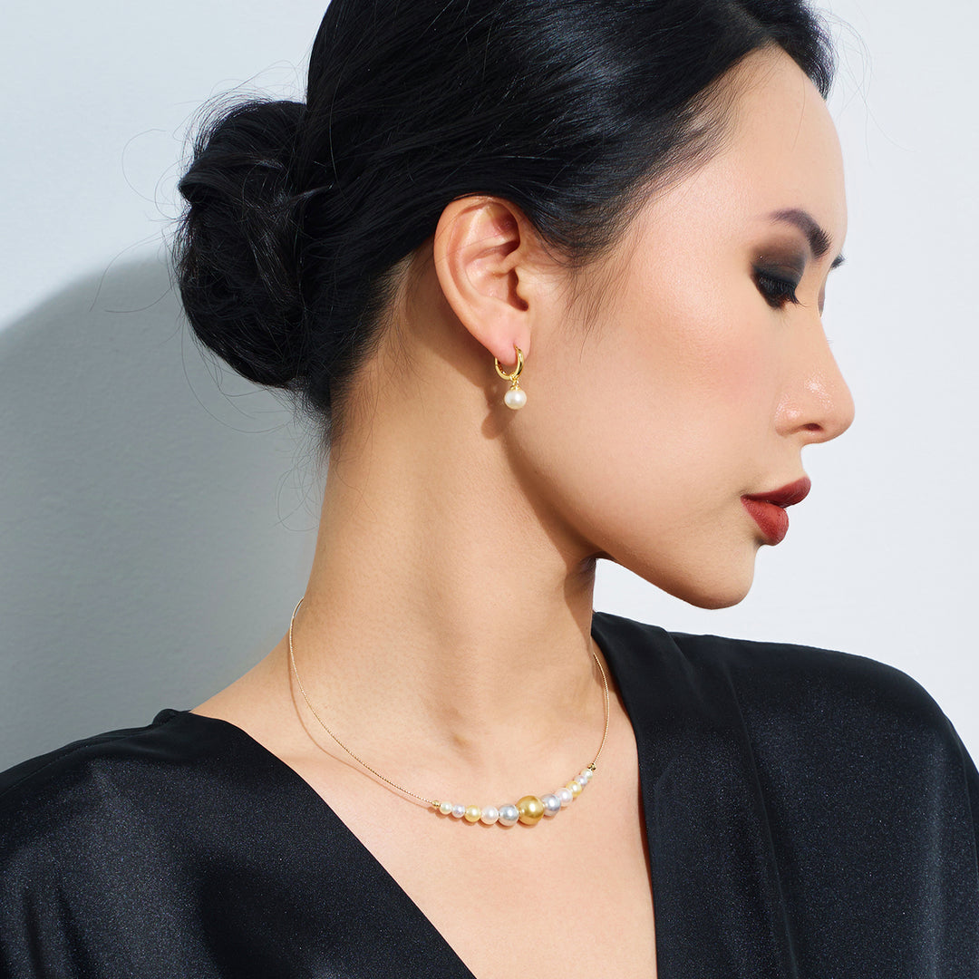 Elegant Freshwater Pearl Earrings WE00893 - PEARLY LUSTRE