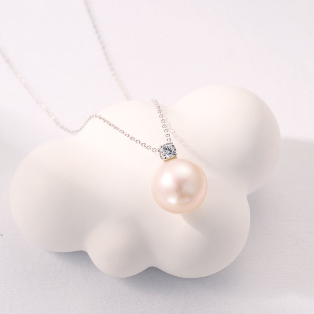 18K Solid Gold  Top Grade Edison Pearl Necklace KN00220 - PEARLY LUSTRE