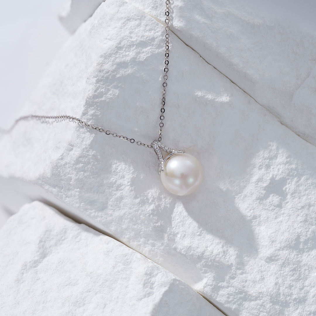 18K Solid Gold Edison Pearl Necklace KN00163 - PEARLY LUSTRE