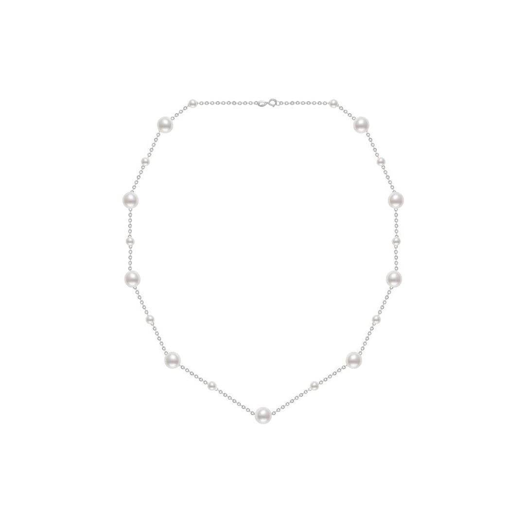 18K Solid Gold Freshwater Pearl Necklace KN00165 - PEARLY LUSTRE