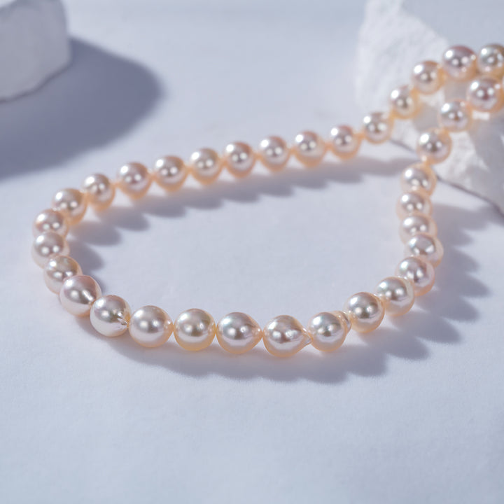 18k Gold Top Lustre Baroque Akoya Pearl Necklace KN00177 - PEARLY LUSTRE