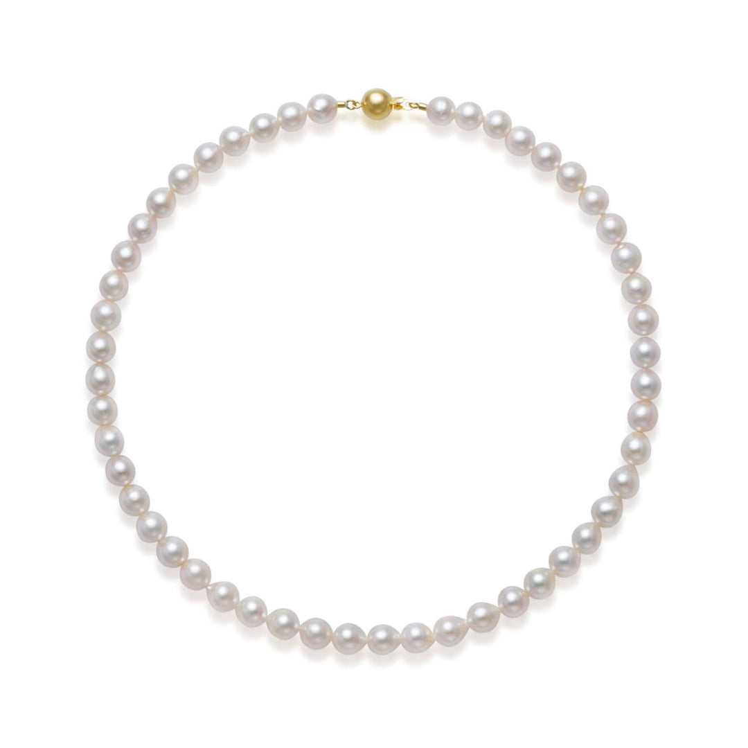 18k Gold Baroque Akoya Pearl Necklace KN00182 - PEARLY LUSTRE
