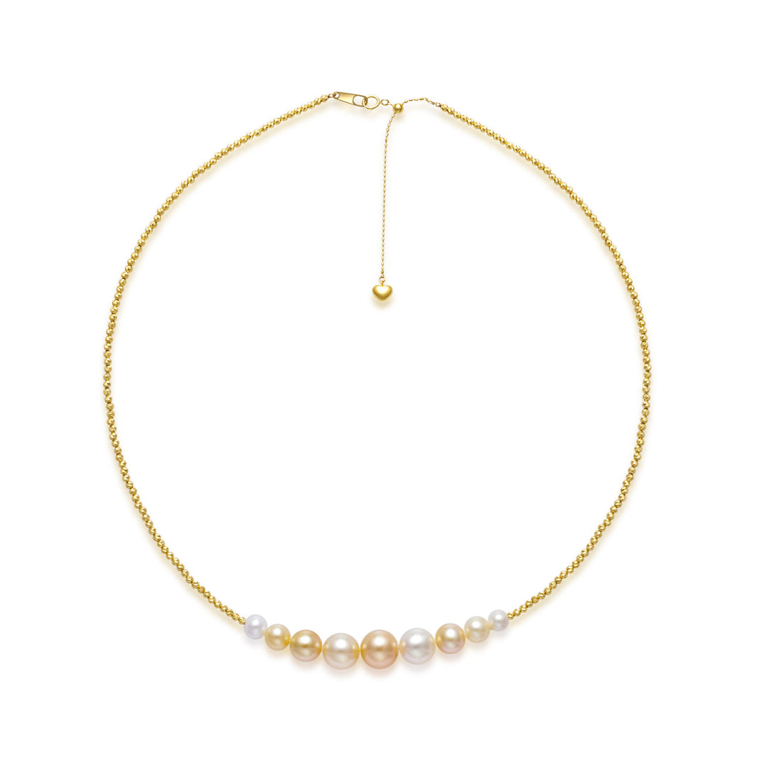 18k Gold South Sea Golden Pearl Necklace KN00209 - PEARLY LUSTRE