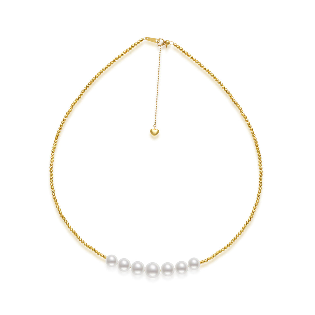 18k Gold Top Grade Freshwater Pearl Necklace KN00213 - PEARLY LUSTRE